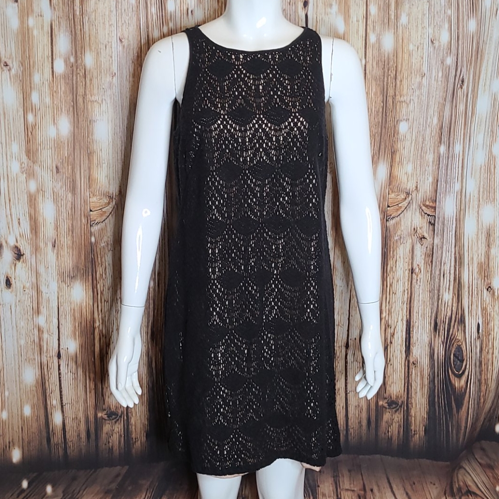 Loft Black Crochet Shift / Sundress